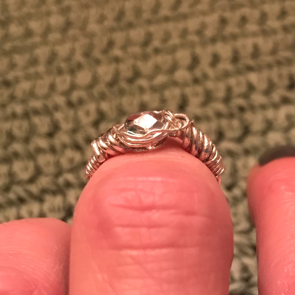 925 sterling silver ring with clear stone - Picture 6 of 8